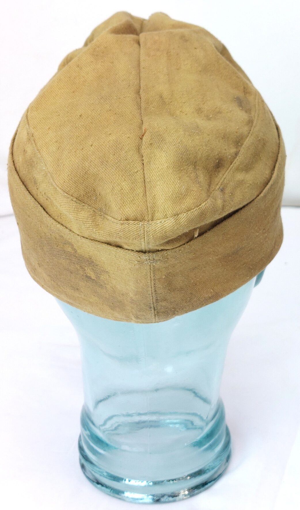 German, WW2, Deutsches Afrikakorps (DAK) Artillery Tropical Field Cap (M40 Feldmütze), Denazified, Palm Tree Marked, Size 55 & Dated 1942 - Image 4