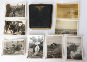 German, WW2, Deutsches Afrikakorps (DAK) Cigarette Case, with Original North Africa Photograph Group, c.1941–1942