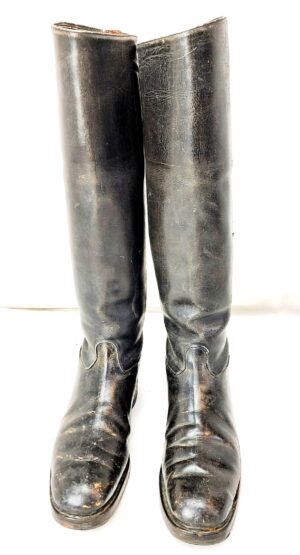 German, WW2, Pair of Officer’s Black Leather Riding Boots (Reitstiefel / “Officer’s Jackboots”)