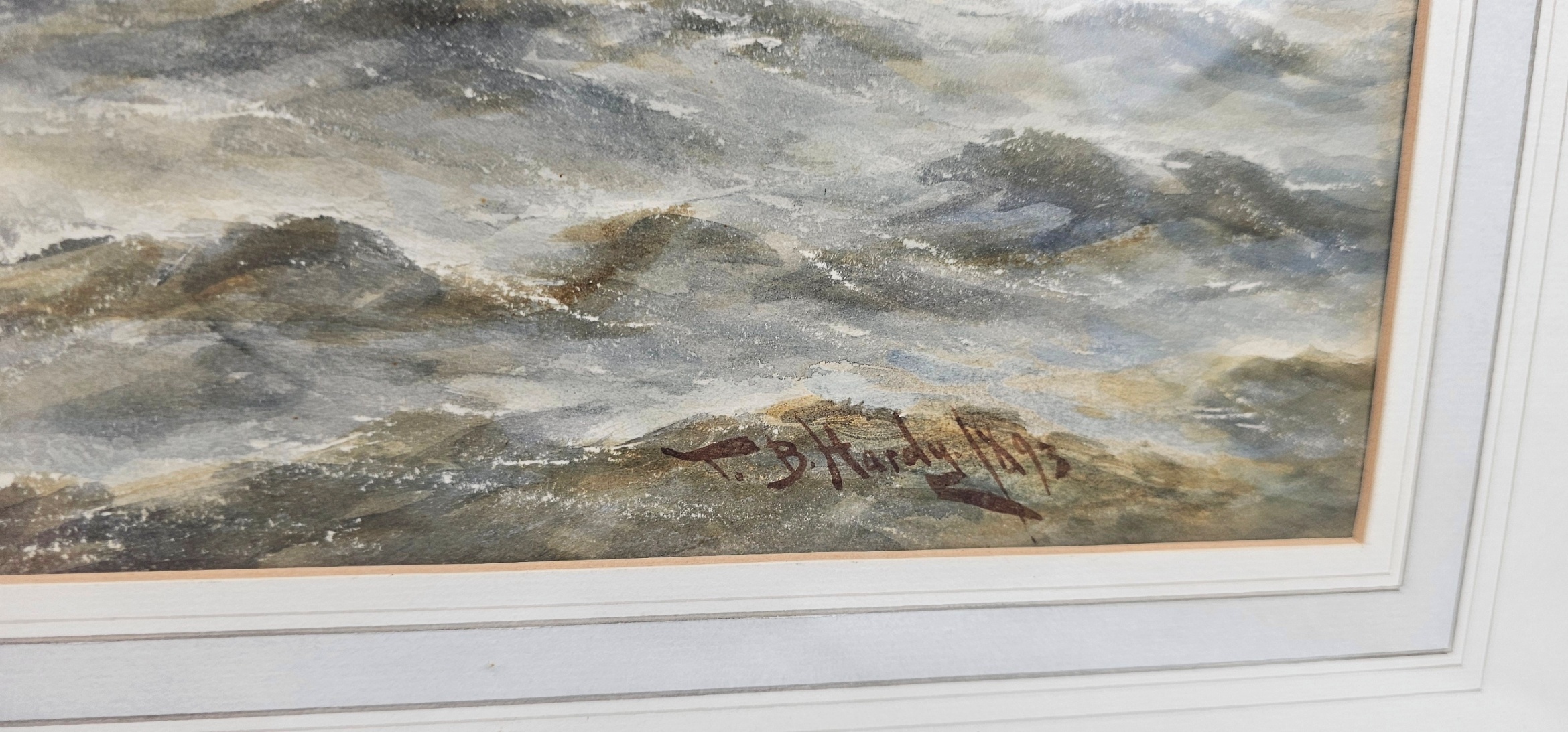 Large 1893 Watercolour By Thomas Bush Hardy (1842-1897) Of Scarborough Harbour 5