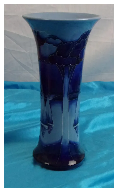 Limited Edition Moorcroft Yachts At Moonlight By Paul Hilditch Vase - Image 3