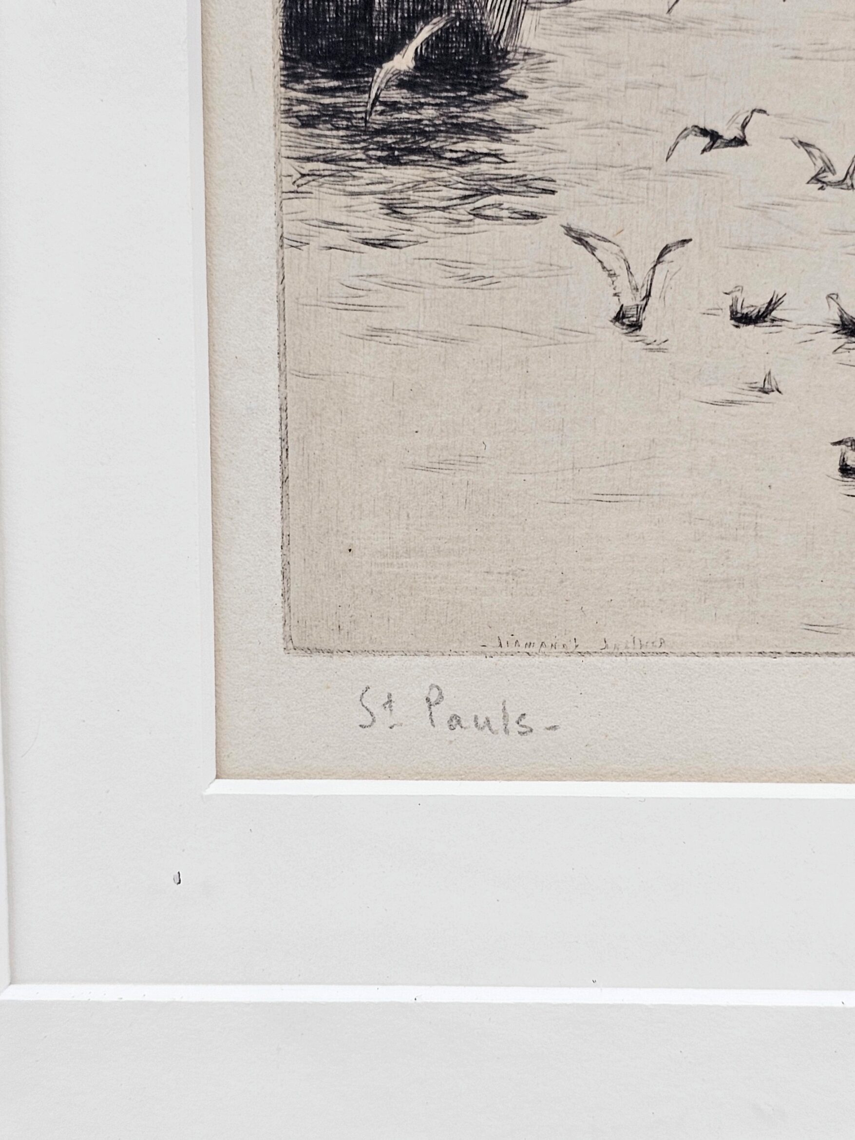 Rowland Langmaid 1897 -1956 Etching Of St Paul's Cathedral 5