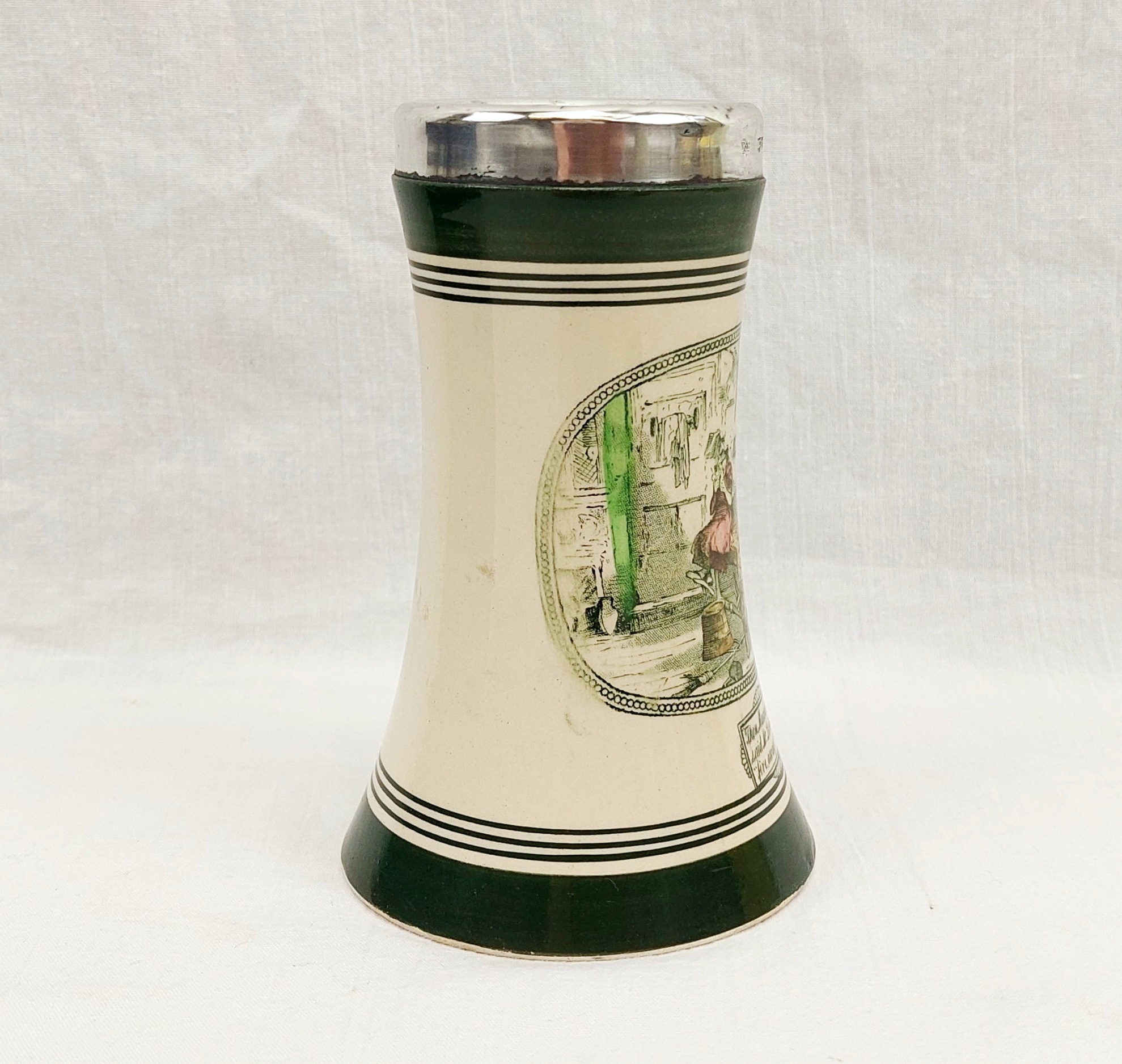 Sterling Silver Chester 1908 Rimmed Adams Dickens Vase 4
