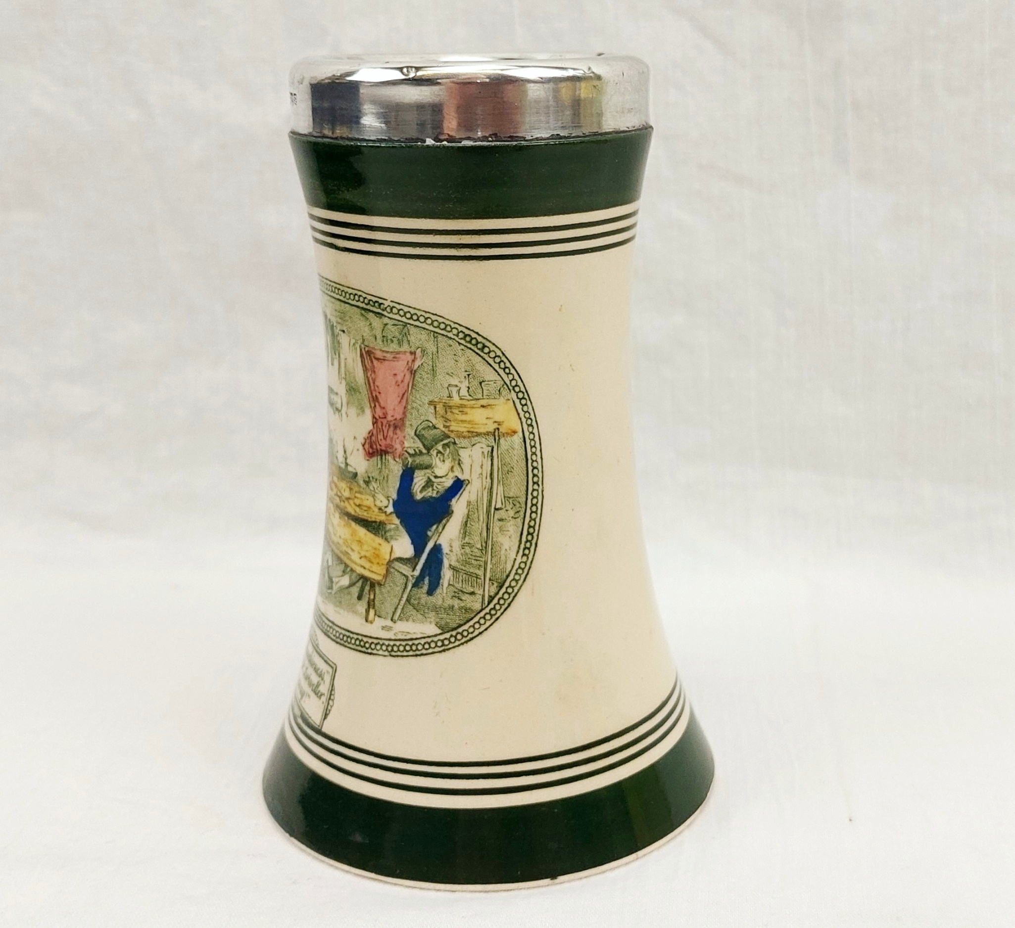 Sterling Silver Chester 1908 Rimmed Adams Dickens Vase 7