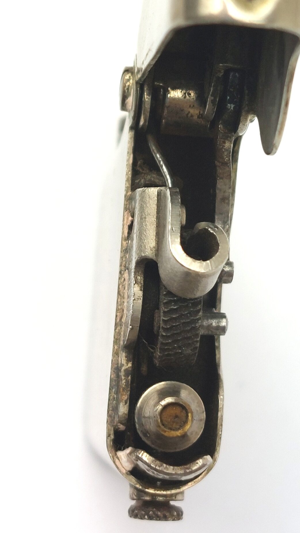 Swiss, c.1920s, Thorens “Single-Claw” Patent Petrol Pocket Lighter with Suspension Ring (6)