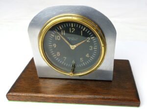 USA, WW2 - c1942, Waltham 8-Day Tank Clock, Sherman Tank Type, Post-War Desk Conversion