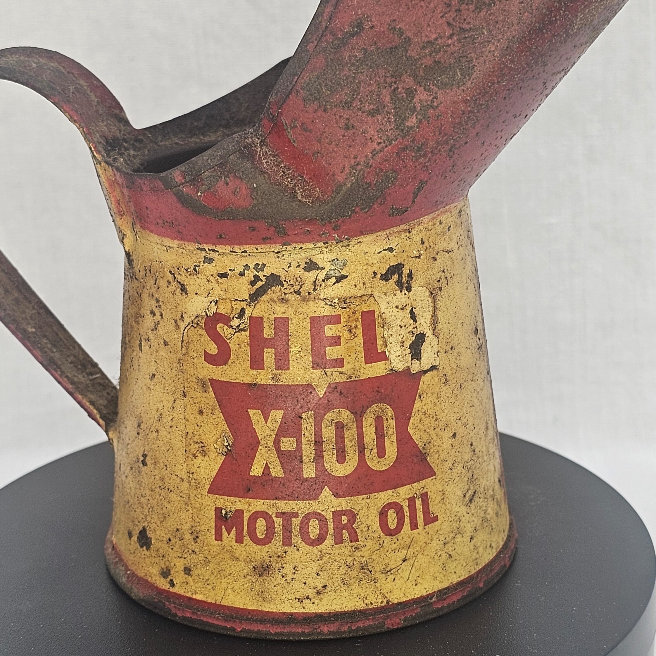 Vintage Shell X-100 Motor Oil Half Pint Petrol Can 2
