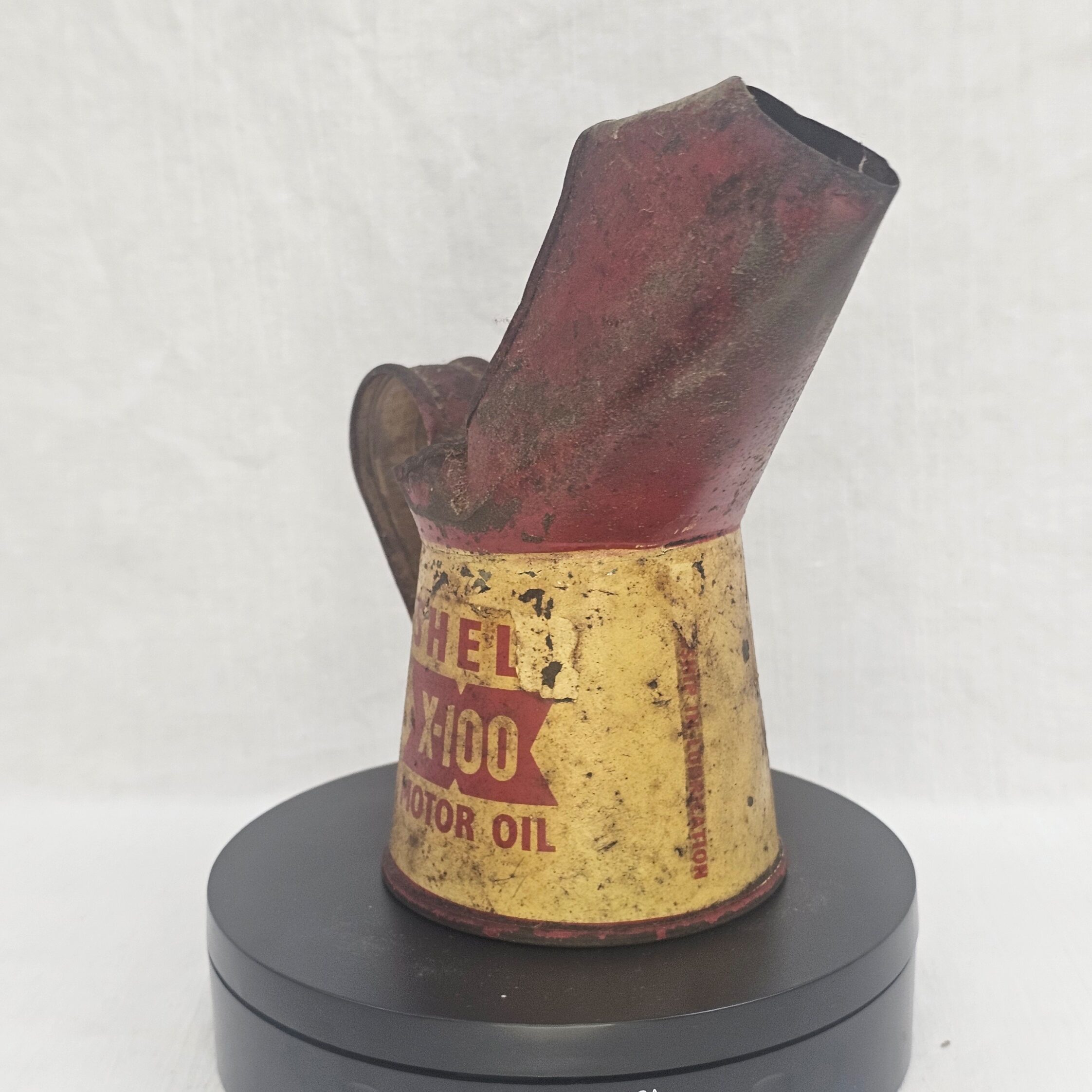 Vintage Shell X-100 Motor Oil Half Pint Petrol Can 6