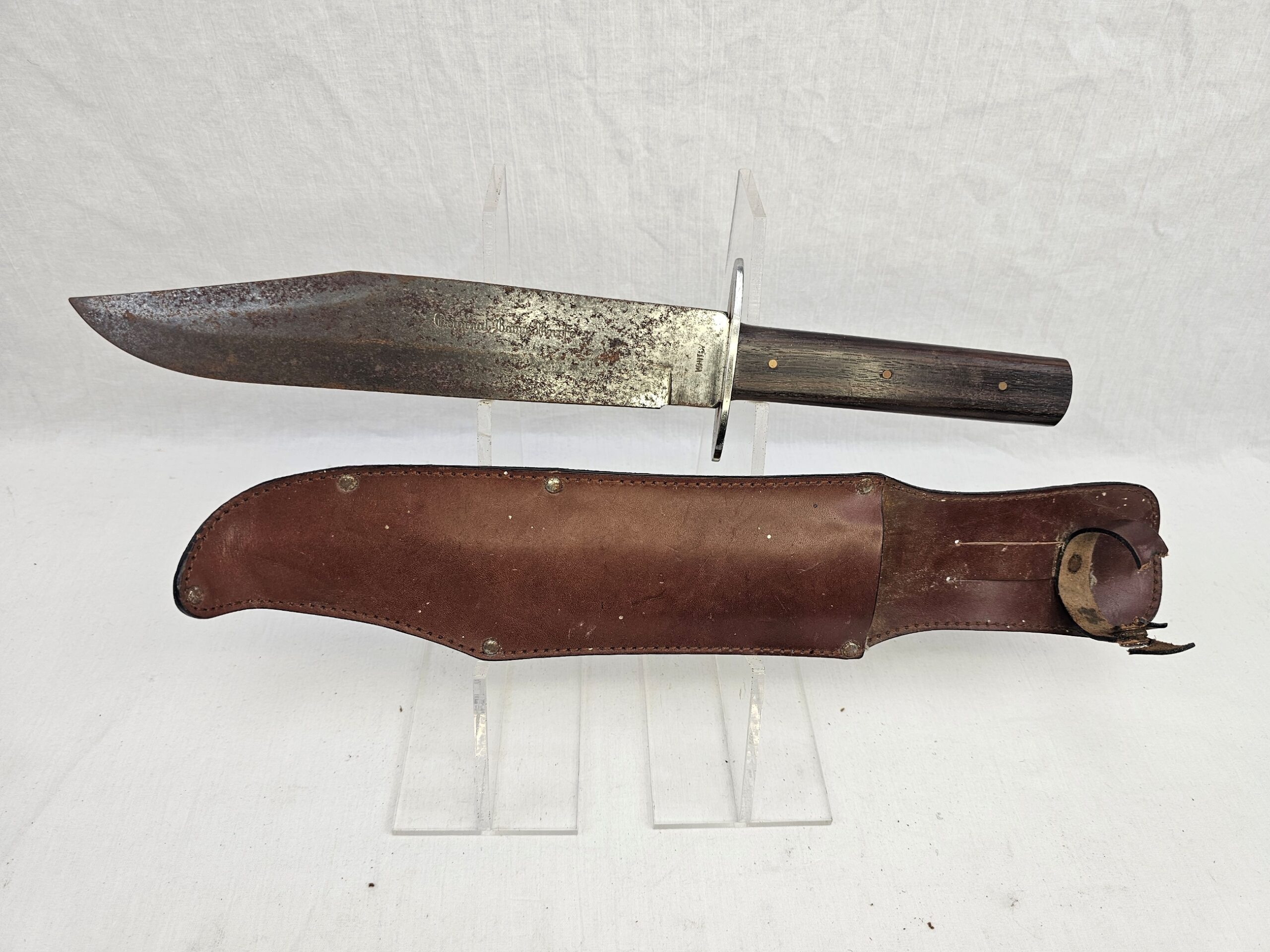 Whitby Of Italy Bowie Knife And Scabbard 14