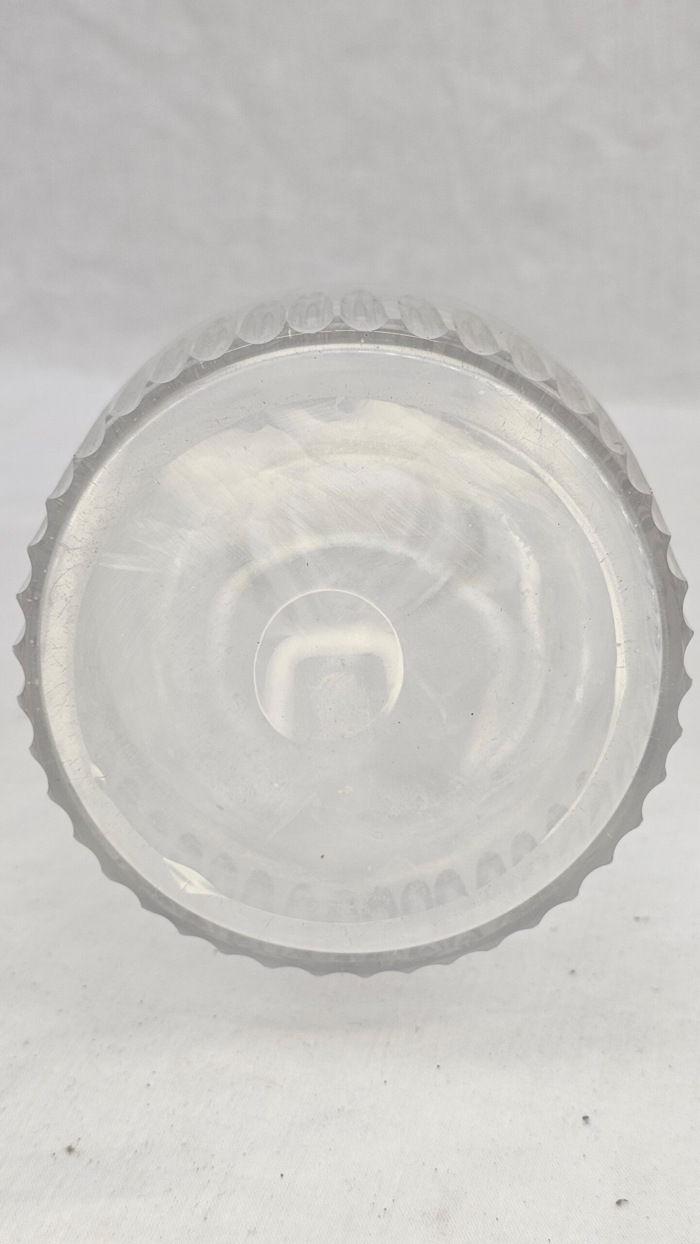 c1820 Cut Glass Three Ring Collar On Neck Decanter 10