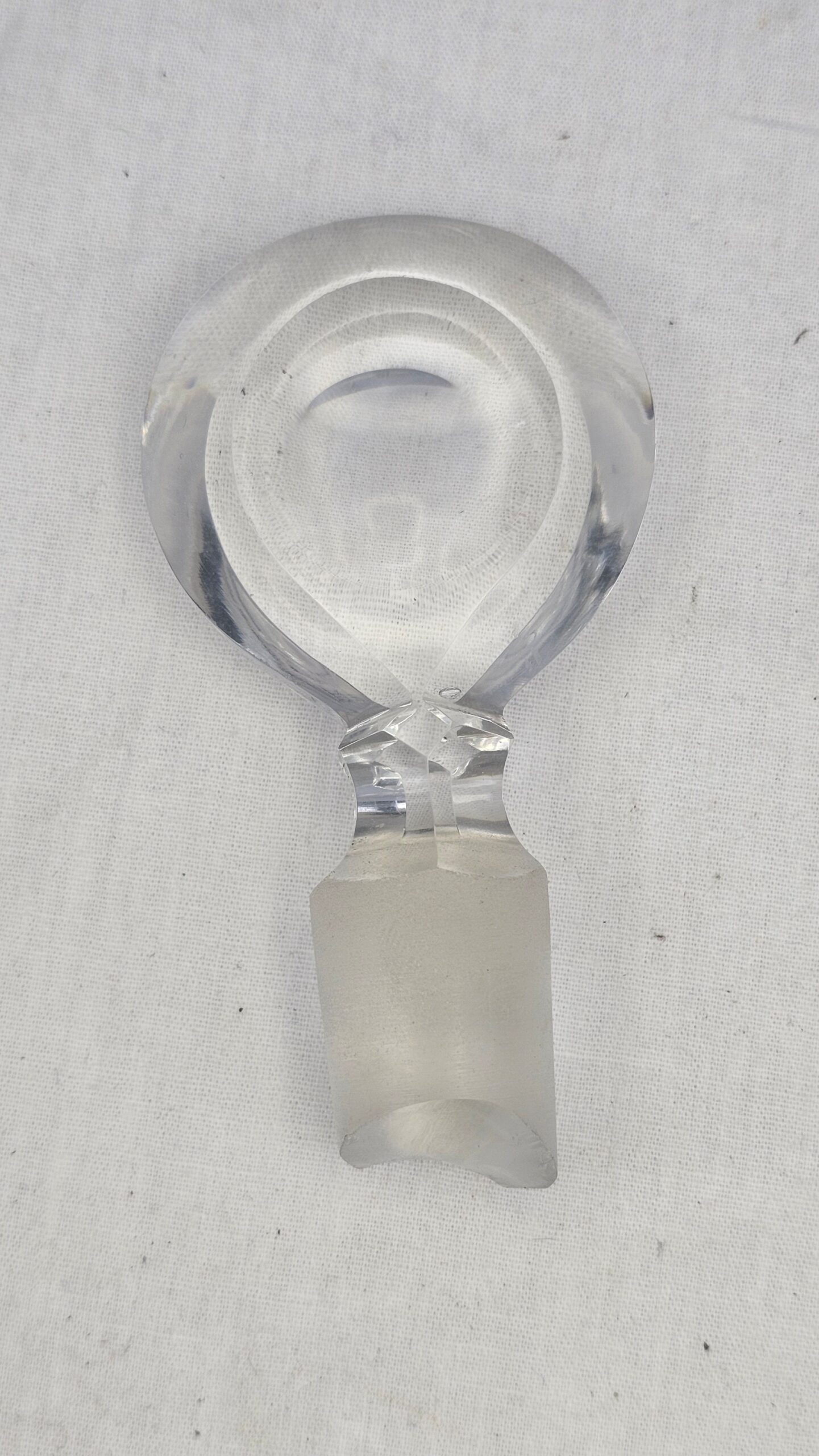 c1820 Cut Glass Three Ring Collar On Neck Decanter 7