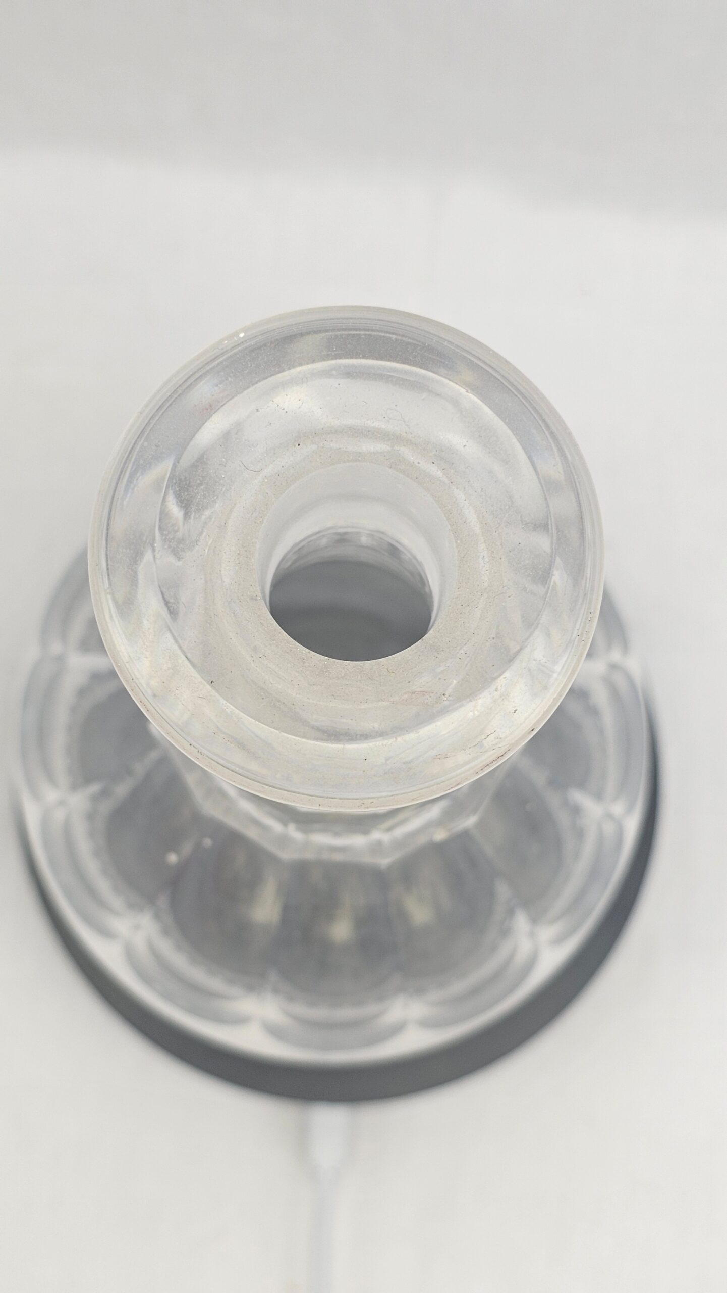 c1820 Cut Glass Three Ring Collar On Neck Decanter 8