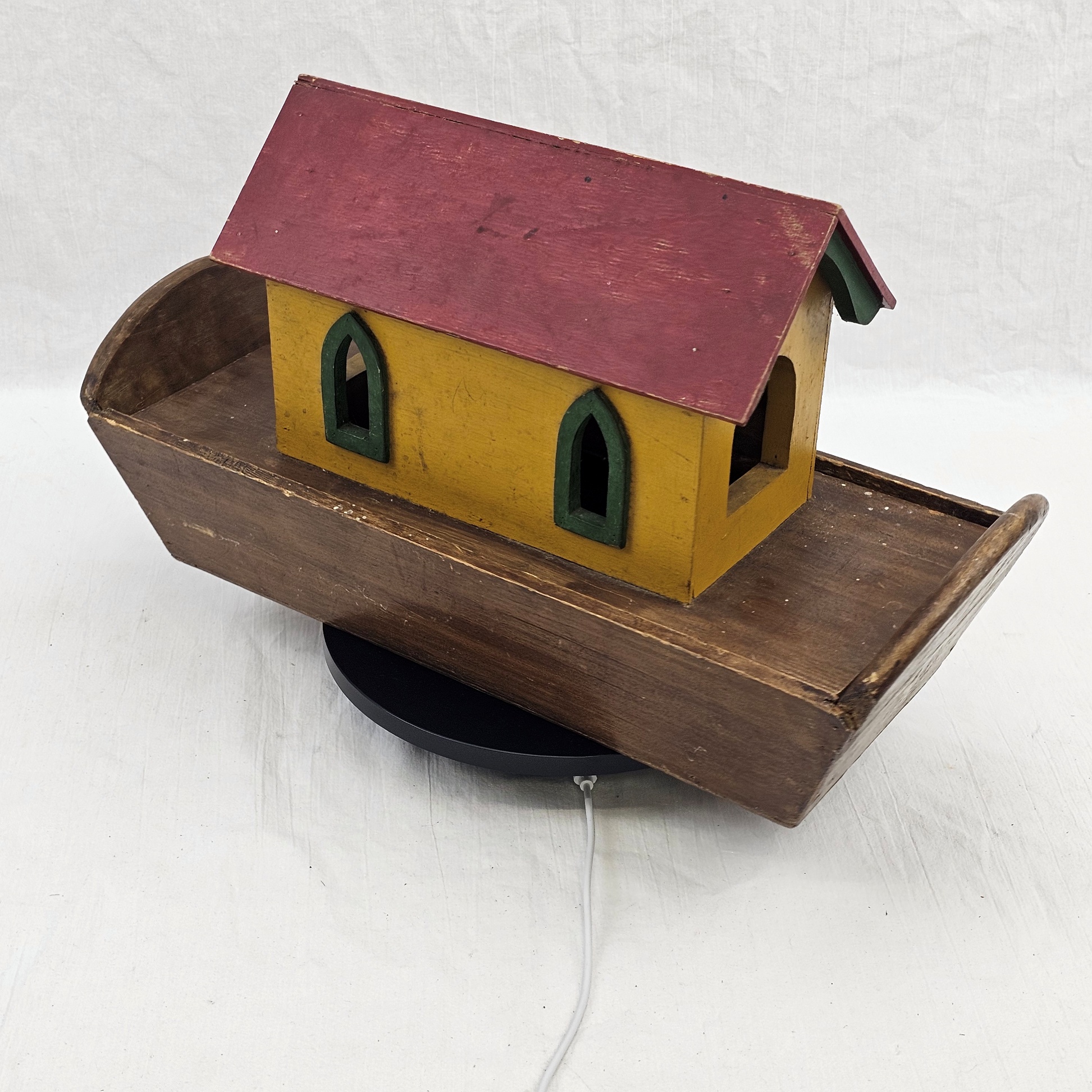 c1880 Probably German Wooden Noahs Ark And Animals 3