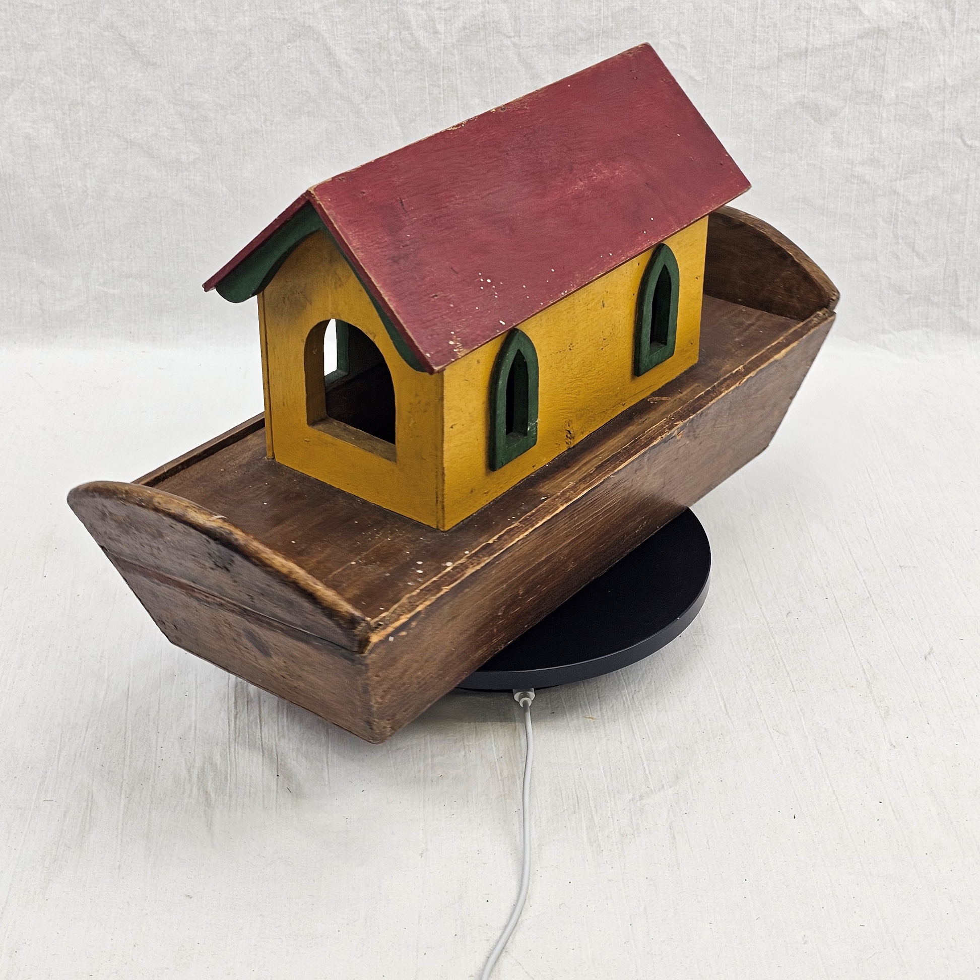 c1880 Probably German Wooden Noahs Ark And Animals 5