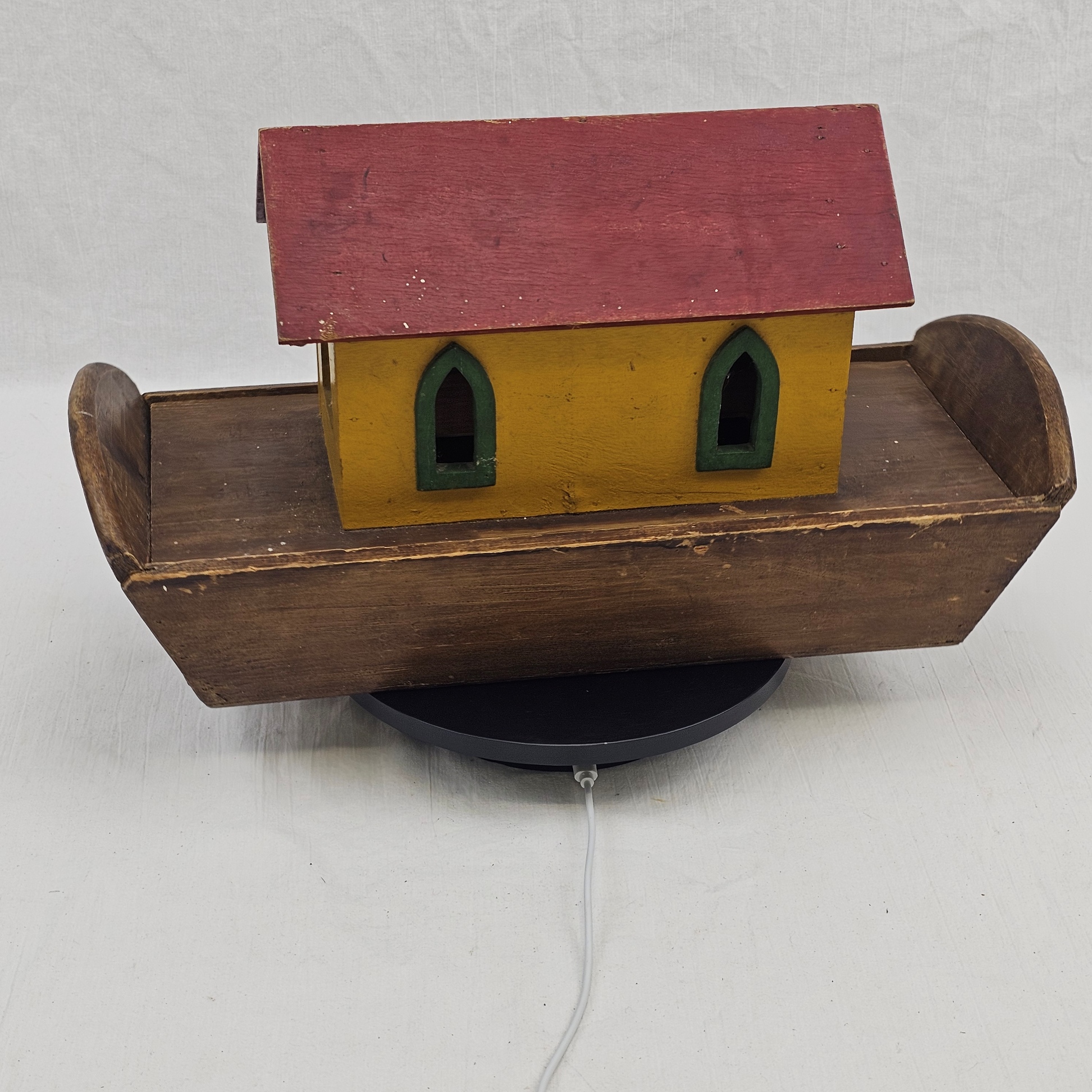 c1880 Probably German Wooden Noahs Ark And Animals 6