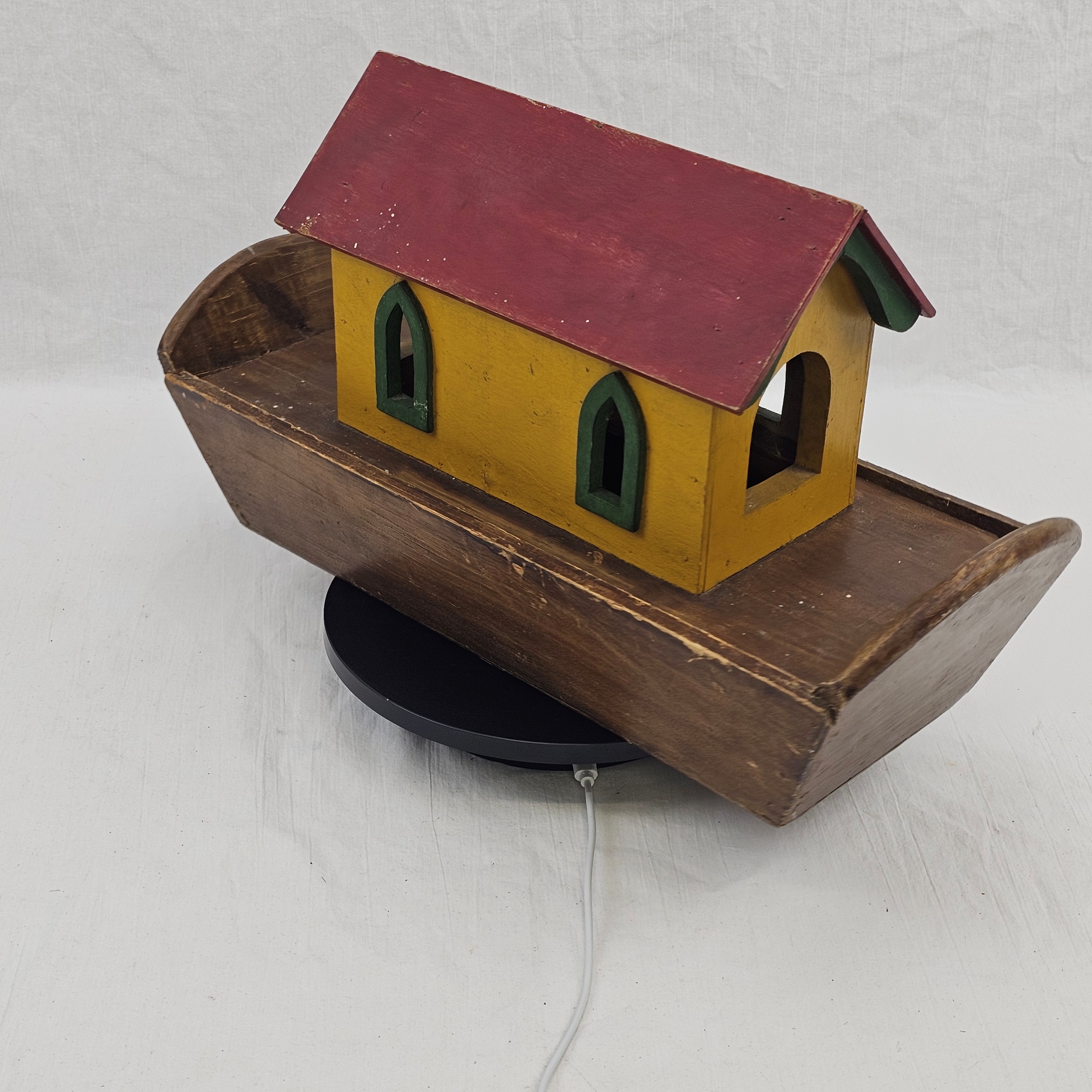 c1880 Probably German Wooden Noahs Ark And Animals 7