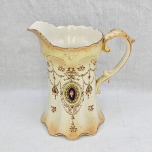 c1910 Fieldings And Co Crown Devon Blush Ivory Jug