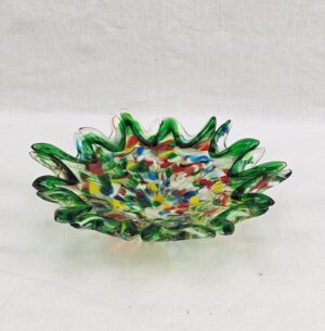 c1960 Murano Splattered Glass Candy Dish