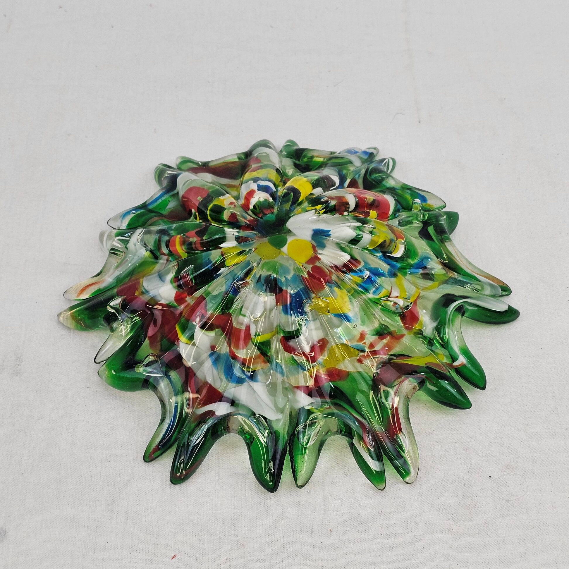 c1960 Murano Splattered Glass Candy Dsih 5