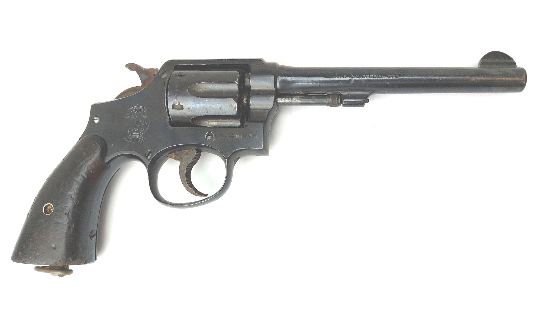 US, WW2-c.1944, Smith & Wesson Victory Model .38 Special U.S. Military Revolver, Serial No. V531338, U.S. PROPERTY G.H.D., 6-Inch Barrel, UK Deactivated - 27 - Image 20