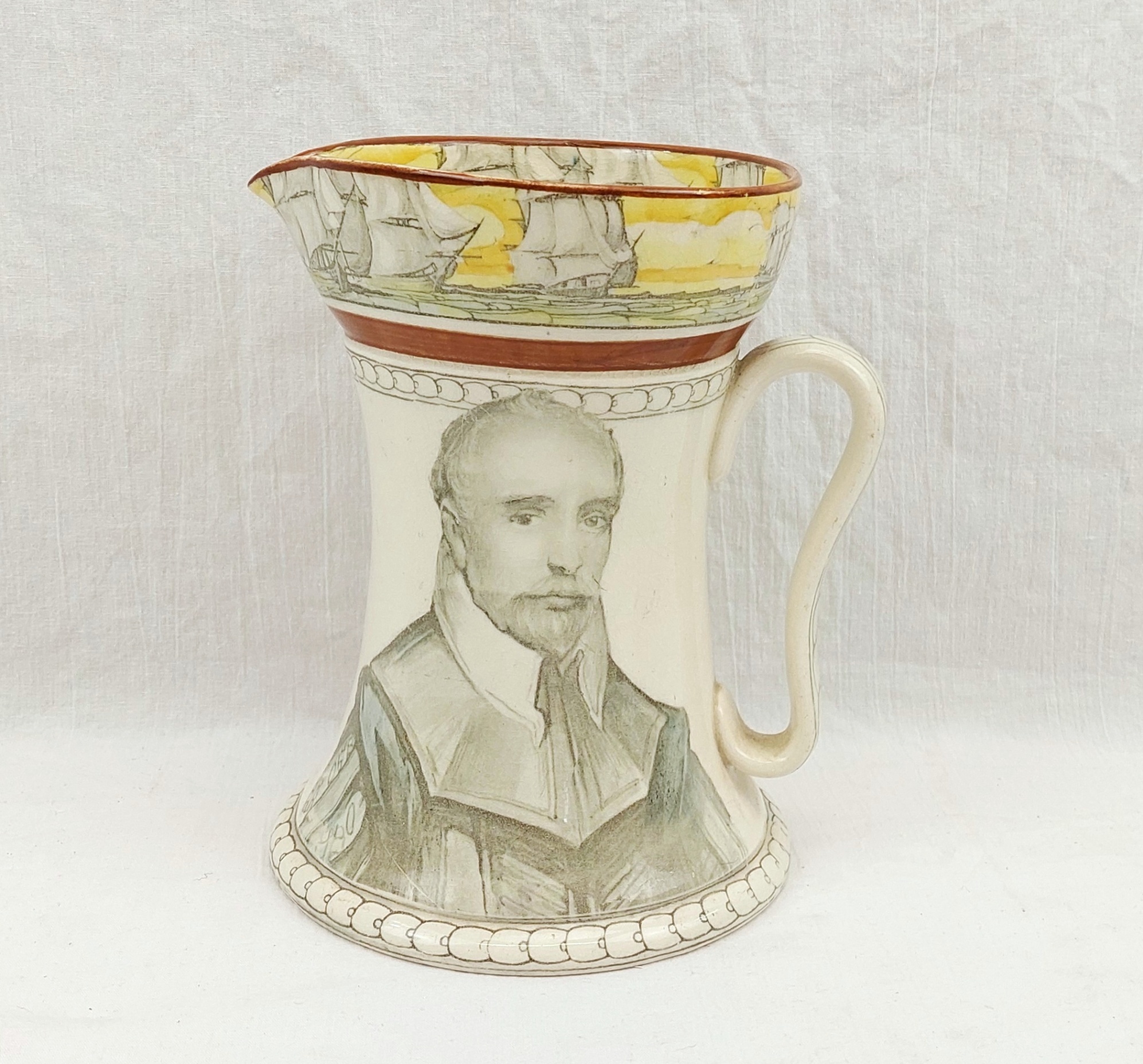 1930s Royal Doulton Series Ware Sir Francis Drake Jug