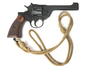 British, Interwar-Dated 1933, Early Enfield No.2 Mk I .38/200 Service Revolver, Matching Serial No. C1375, Old Spec Handling UK Deactivated, with Original Lanyard - 29