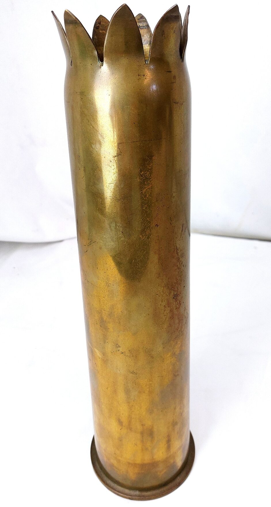 British / Commonwealth, Dated 1937, 3-Inch 20 CWT Mk II Anti-Aircraft Shell Case Trench Art Vase, VAEL, New Zealand Broad Arrow Marked - Image 3