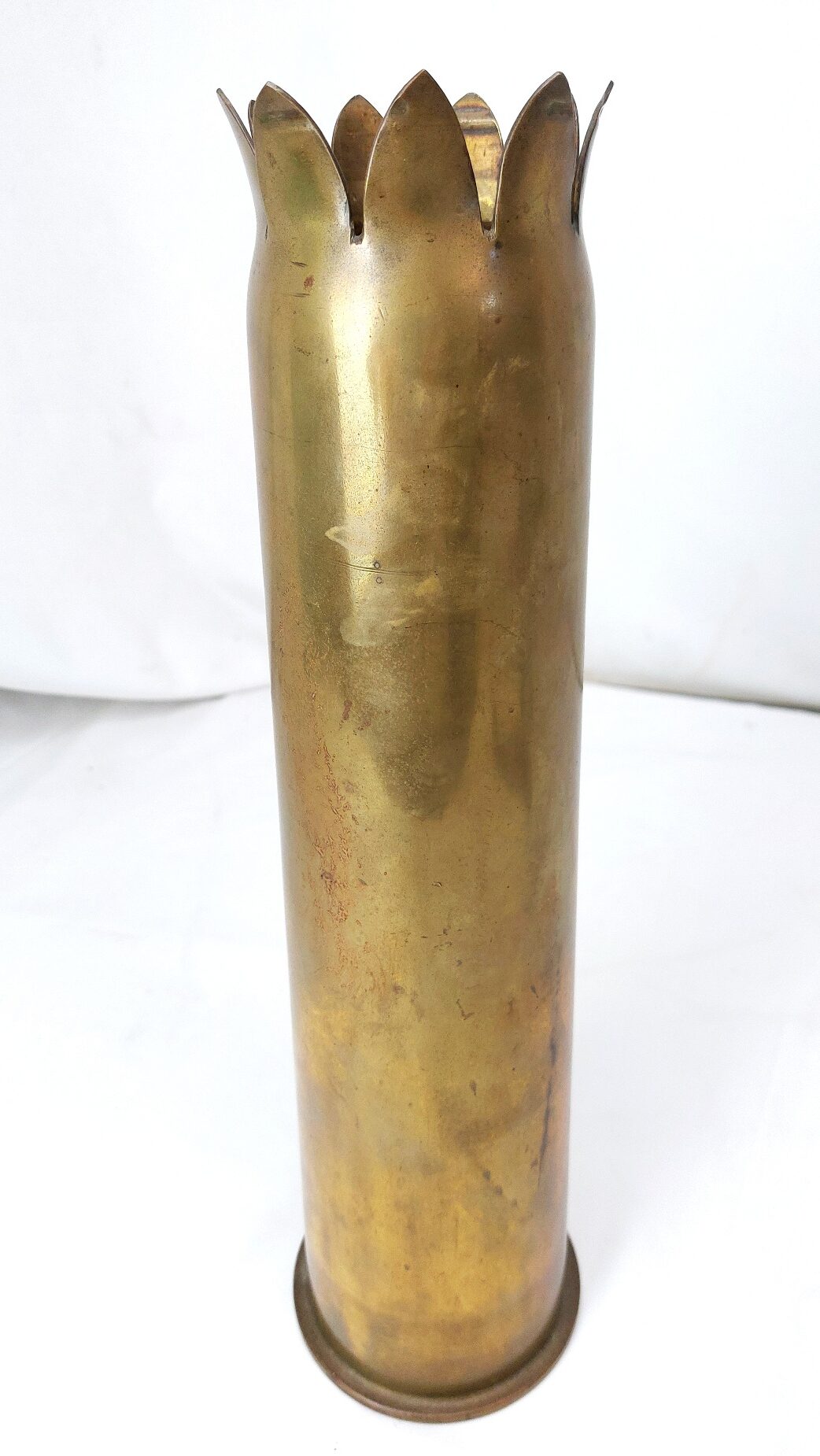 British / Commonwealth, Dated 1937, 3-Inch 20 CWT Mk II Anti-Aircraft Shell Case Trench Art Vase, VAEL, New Zealand Broad Arrow Marked - Image 4