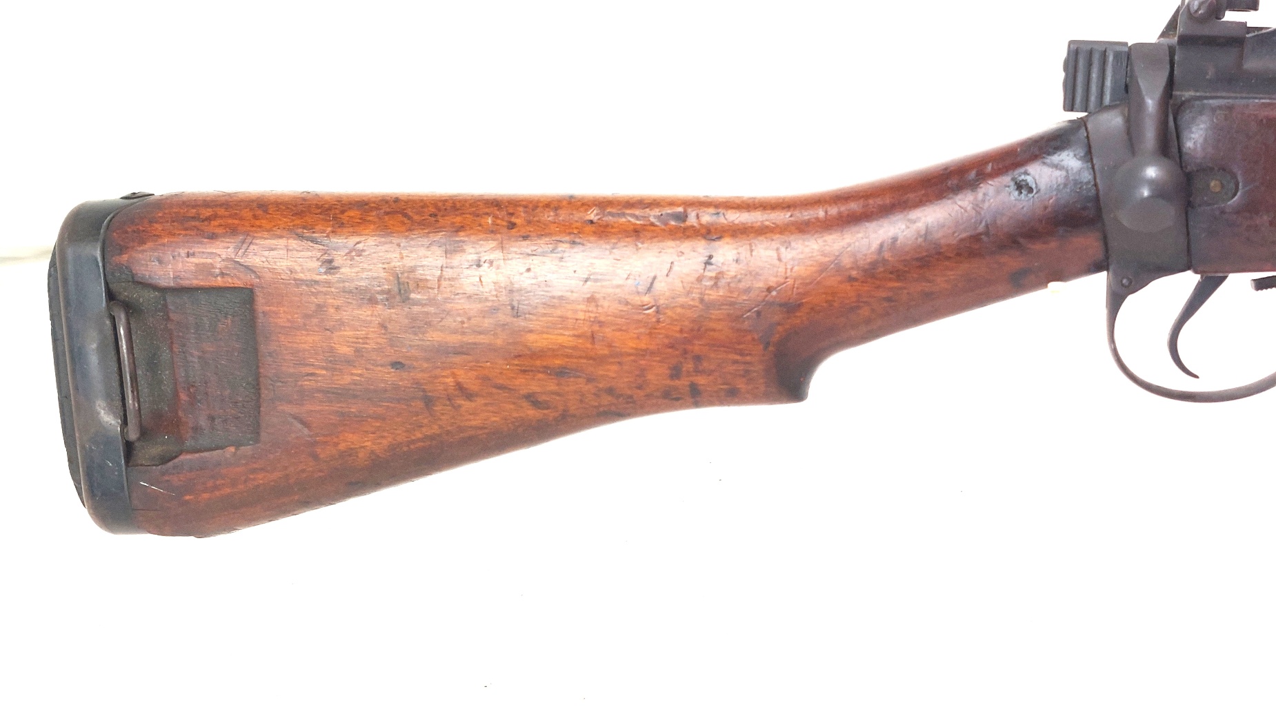 British, WW2-1944, No.4 Mk I Lee-Enfield Rifle Grenade Launcher, ROF Maltby, Serial No. BU12685, Original No.3 Mk I Cup Discharger, Wire-Reinforced Fore-end, Cocking & Dry-Firing, UK Deactivated - Image 2