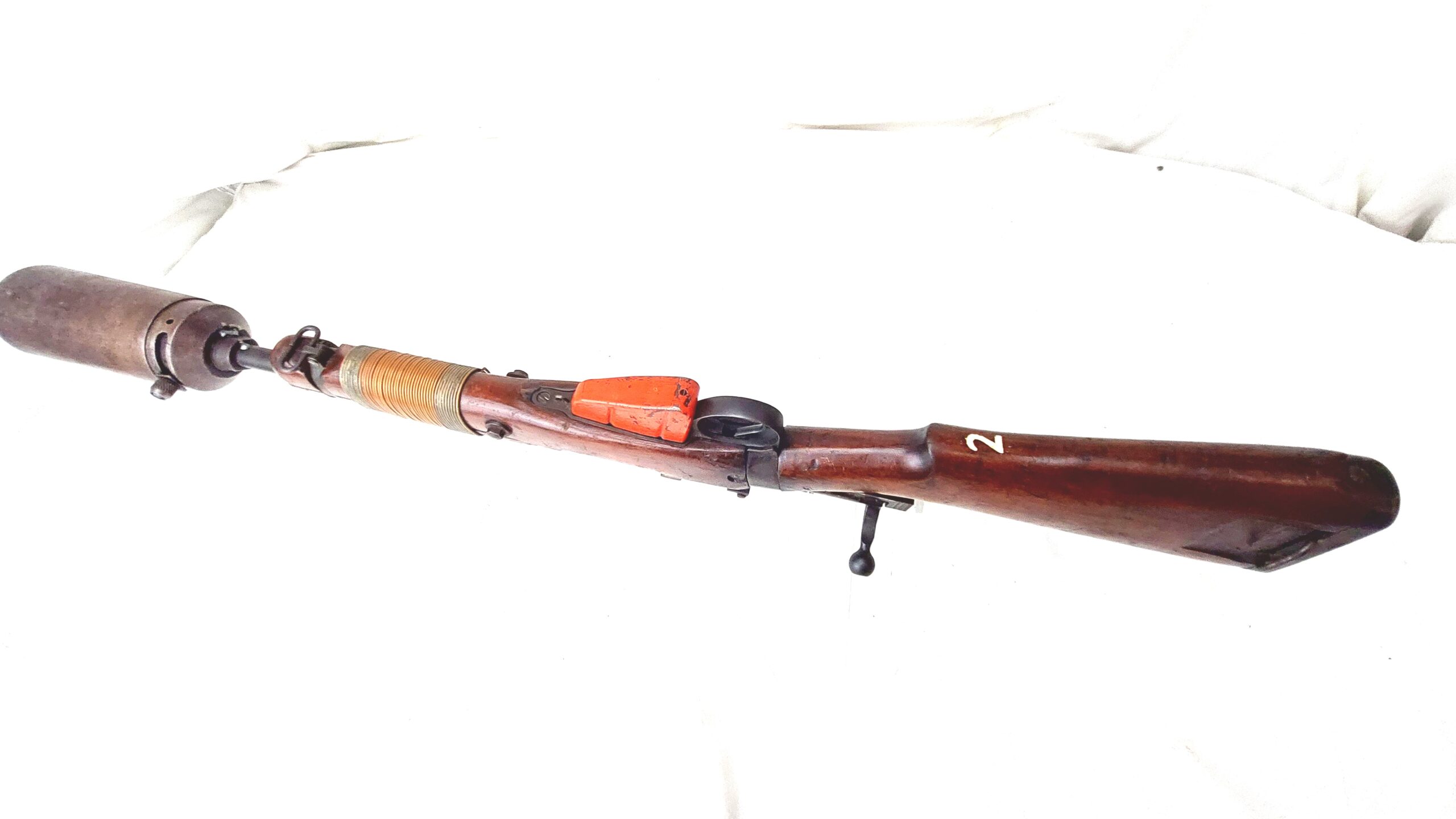 British, WW2-1944, No.4 Mk I Lee-Enfield Rifle Grenade Launcher, ROF Maltby, Serial No. BU12685, Original No.3 Mk I Cup Discharger, Wire-Reinforced Fore-end, Cocking & Dry-Firing, UK Deactivated - Image 25