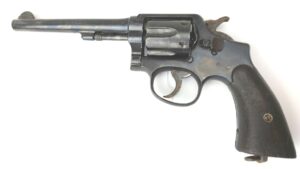 US, WW2-c.1944, Smith & Wesson Victory Model .38 Special U.S. Military Revolver, Serial No. V531338, U.S. PROPERTY G.H.D., 6-Inch Barrel, UK Deactivated - 27
