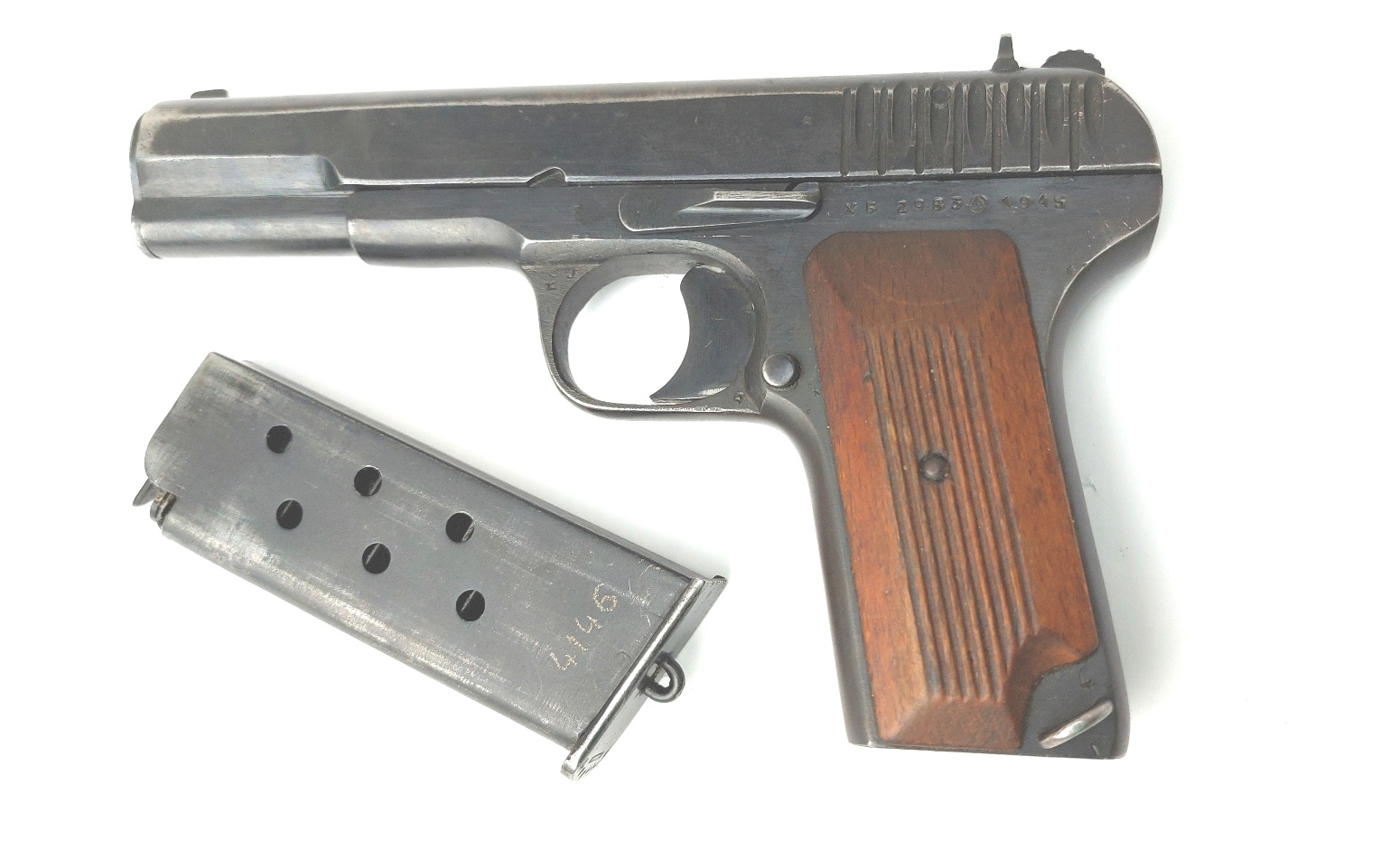 Soviet, WW2 - Dated 1945, TT-33 Tokarev Semi-Automatic Pistol, Izhevsk Arsenal, Matching Nos ХБ 2983, Old Spec Deactivated - Image 18