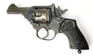 British, WW2 -c.1945, Webley Mk IV .38/200 Service Revolver, 3-Inch Barrel, War Finish, Serial No. 163801, EU/UK Deactivated - 21
