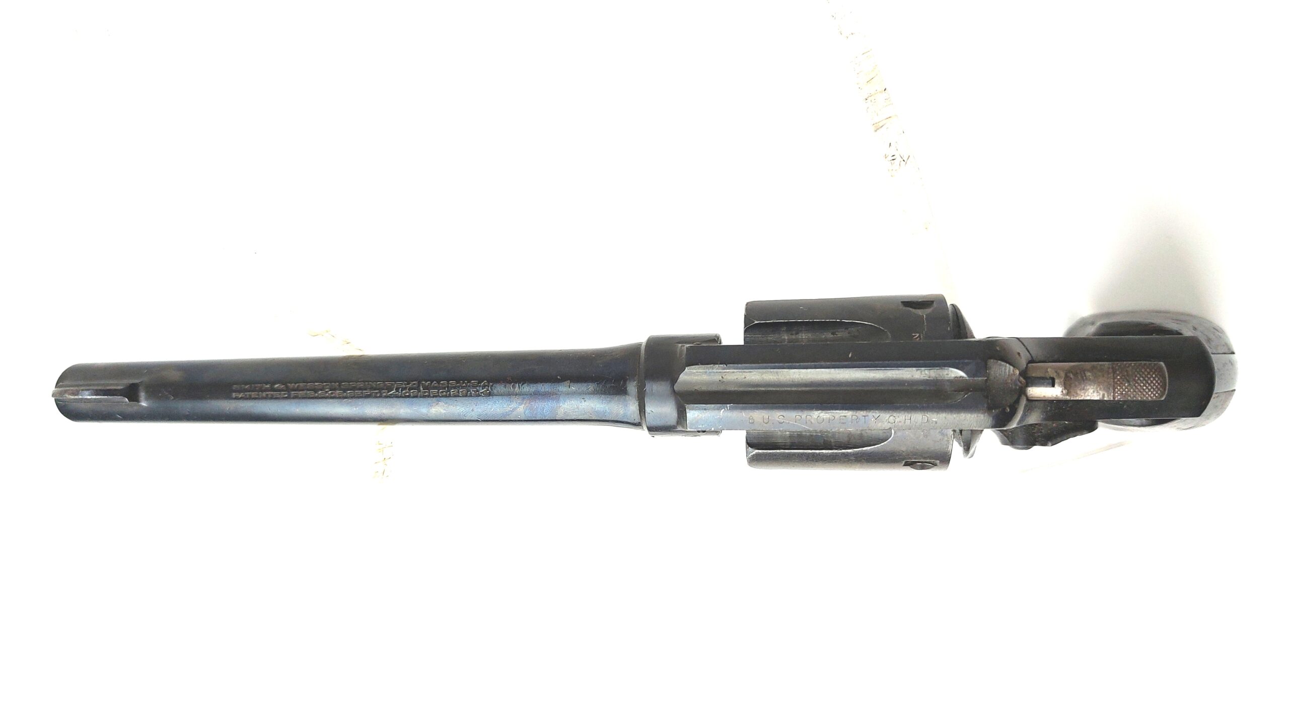 US, WW2-c.1944, Smith & Wesson Victory Model .38 Special U.S. Military Revolver, Serial No. V531338, U.S. PROPERTY G.H.D., 6-Inch Barrel, UK Deactivated - 27 - Image 16
