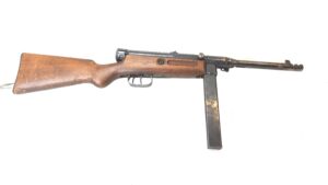 Italian, Cold War-1951, Beretta Model 4 (M38/44 Pattern) 9mm Submachine Gun, Matching Serial No. AH0323, Italian Pubblica Sicurezza (P.S.) Issue with Matching State Police Contract Magazine, EU/UK Deactivated