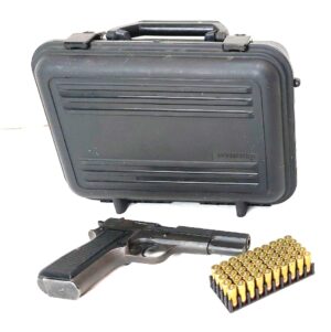 Belgian, c.1985, FN Browning Hi-Power Mk II 9×19mm Semi-Automatic Pistol, Matching Serial No. A3968, Original Magazine, 50 Inert 9×19mm Cartridges, Doskocil box, Cocks & Dry-Fires, EU/UK Deactivated