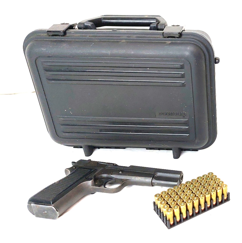 Belgian, c.1985, FN Browning Hi-Power Mk II 9×19mm Semi-Automatic Pistol, Matching Serial No. A3968, Original Magazine, 50 Inert 9×19mm Cartridges, Doskocil box, Cocks & Dry-Fires, EU/UK Deactivated