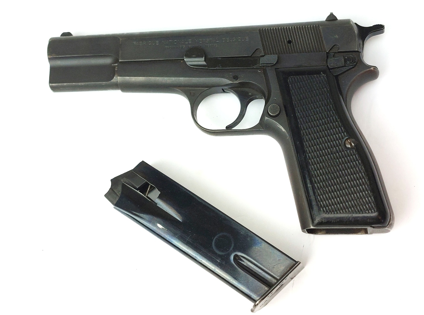 Belgian, c.1985, FN Browning Hi-Power Mk II 9×19mm Semi-Automatic Pistol, Matching Serial No. A3968, Original Magazine, 50 Inert 9×19mm Cartridges, Doskocil box, Cocks & Dry-Fires, EU/UK Deactivated - Image 14