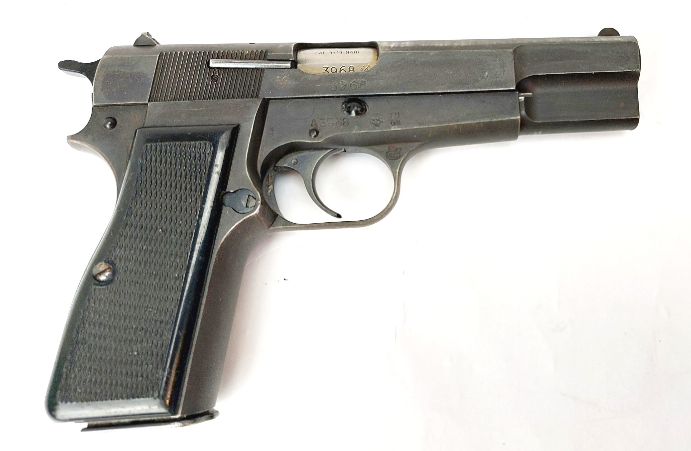 Belgian, c.1985, FN Browning Hi-Power Mk II 9×19mm Semi-Automatic Pistol, Matching Serial No. A3968, Original Magazine, 50 Inert 9×19mm Cartridges, Doskocil box, Cocks & Dry-Fires, EU/UK Deactivated - Image 2