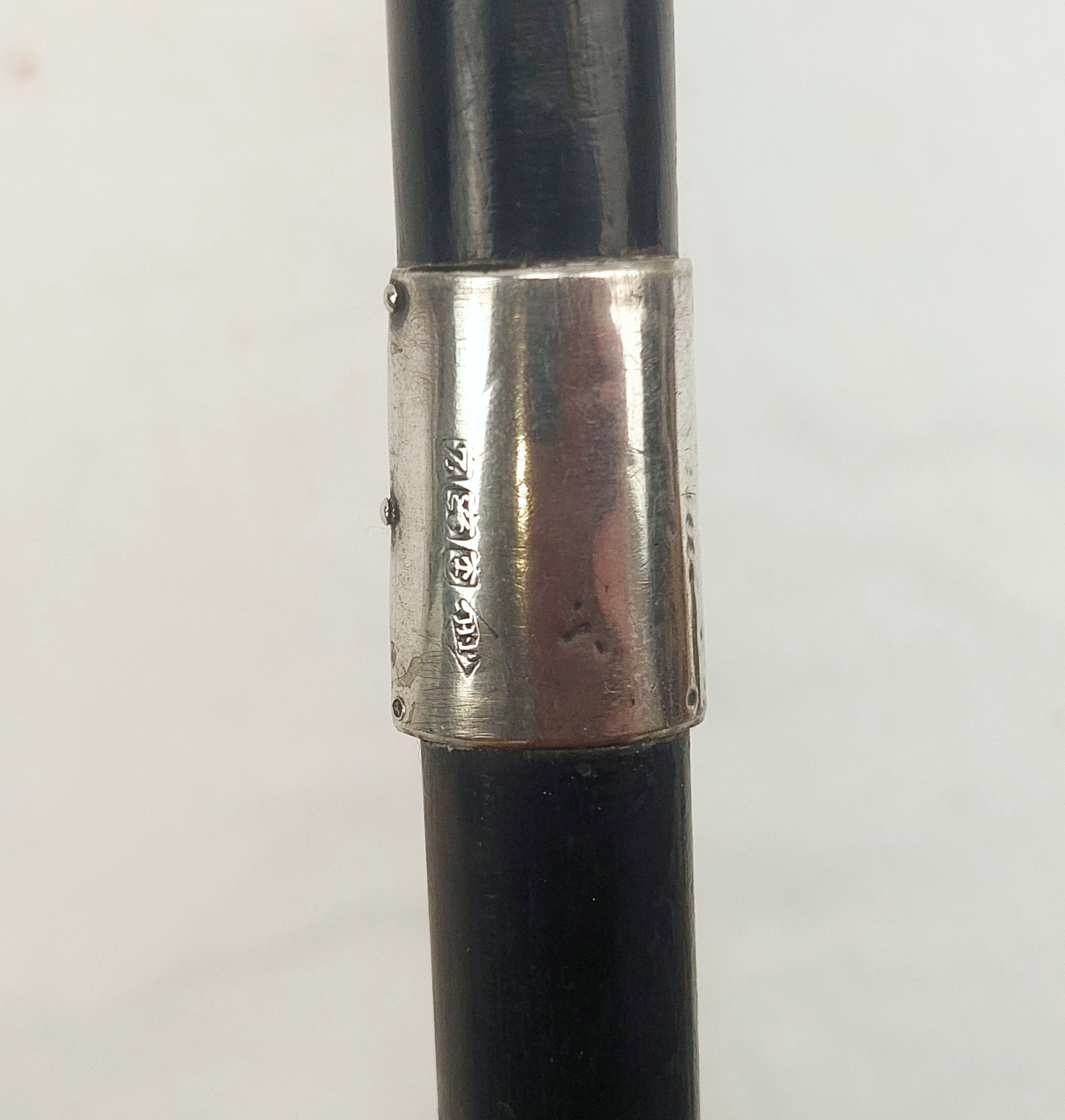 Birmingham 1924 Sterling Silver Tipped Walking Stick - Image 9