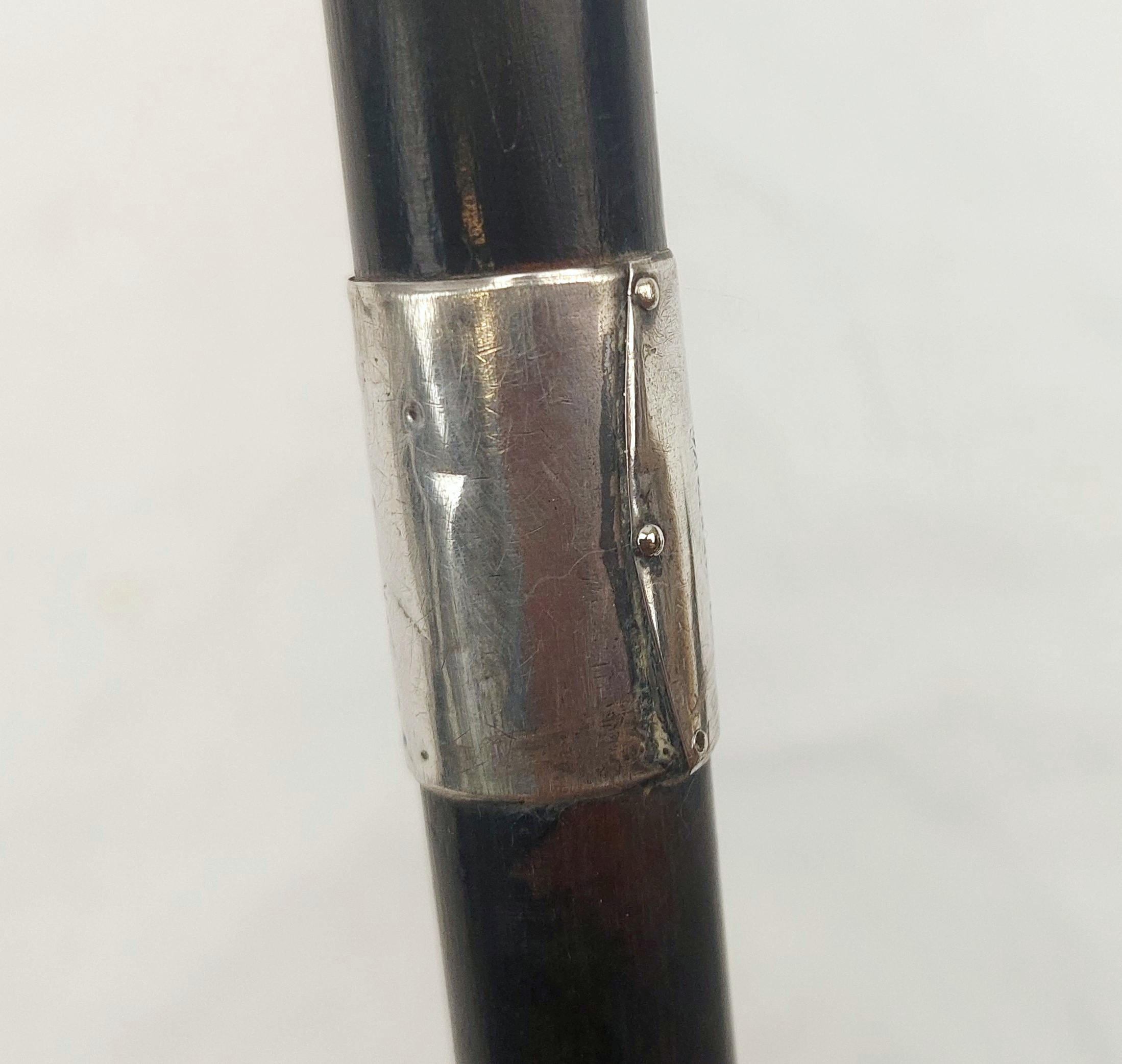 Birmingham 1924 Sterling Silver Tipped Walking Stick - Image 7