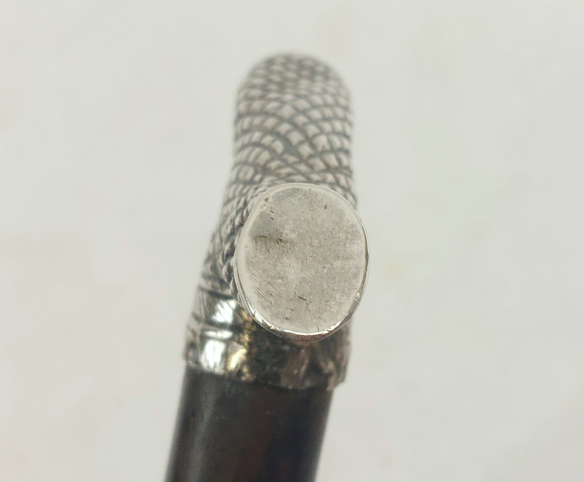 Birmingham 1924 Sterling Silver Tipped Walking Stick - Image 4