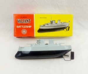 Boxed Clockwork Sutcliffe Tinplate Battleship #2