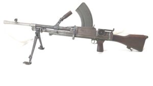 British, WW2-1941, RSAF Enfield Bren Mk I .303 Light Machine Gun, Serial No. F8537, 1943 Replacement Barrel, Canadian John Inglis Magazine, Old Spec UK Deactivated