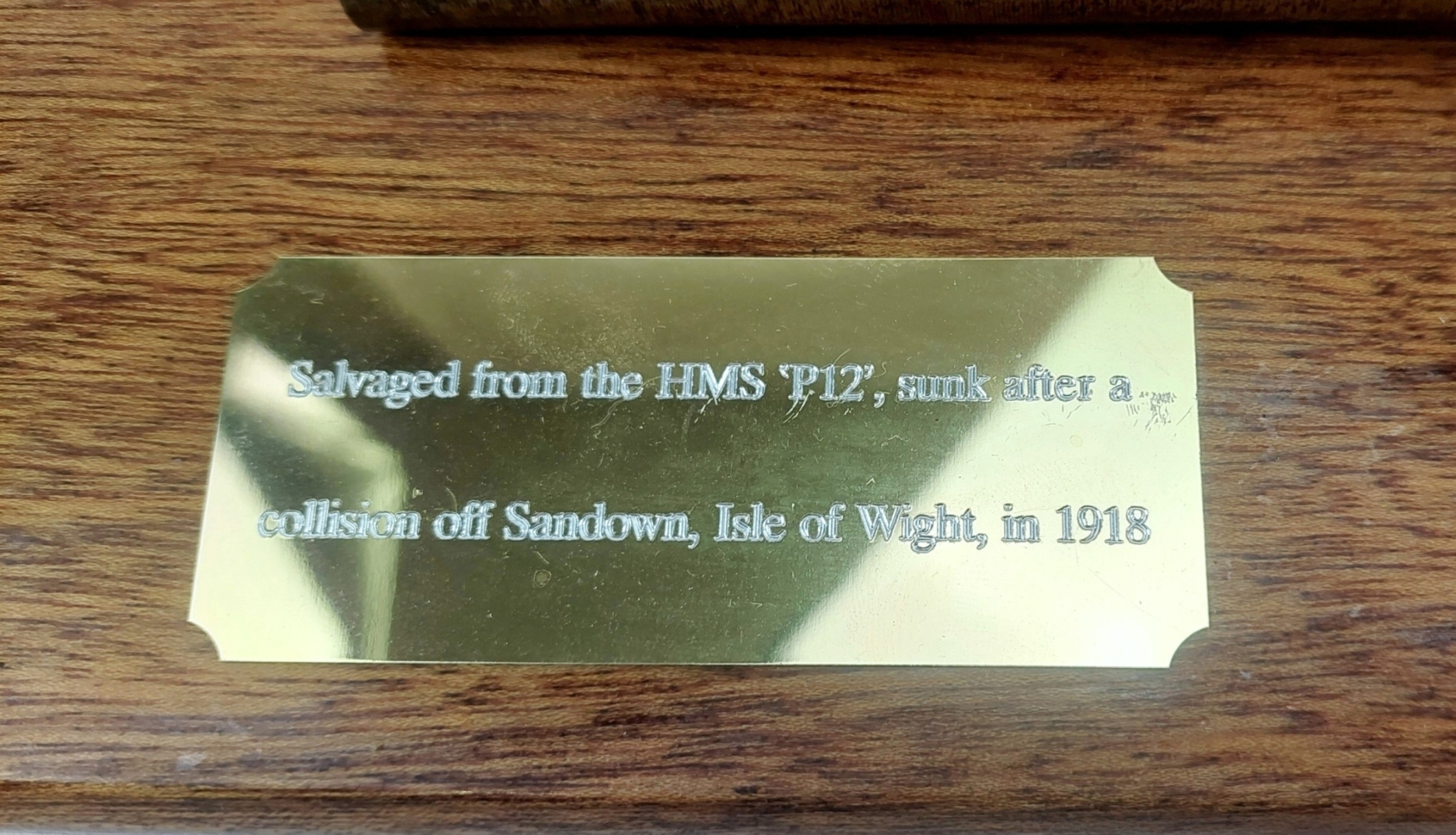 Bronze Oar Rowlock From Patrol Vessel HMS P12 With Certificate - Image 5