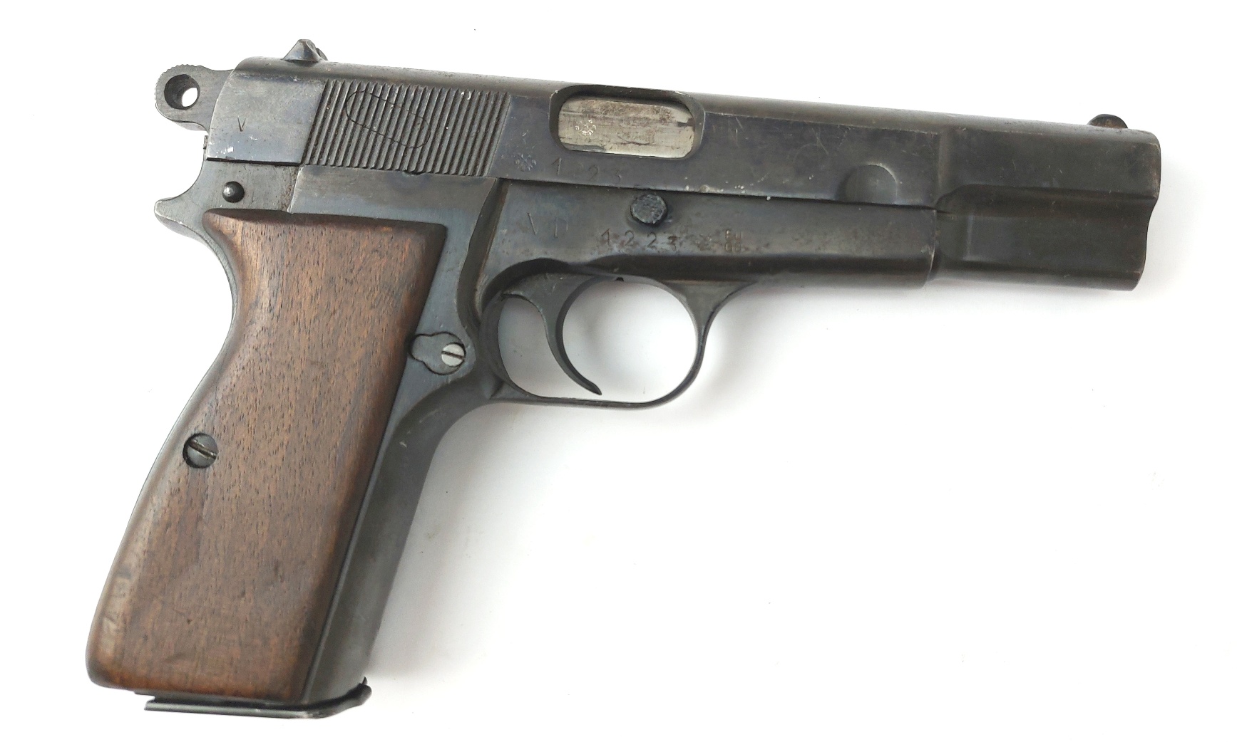 Belgium, c. Late 1940s, FN Browning Hi-Power (P35) Semi-Automatic Pistol, 9mm, Serial No. 1223, Early Commercial Production, EU Spec Deactivated