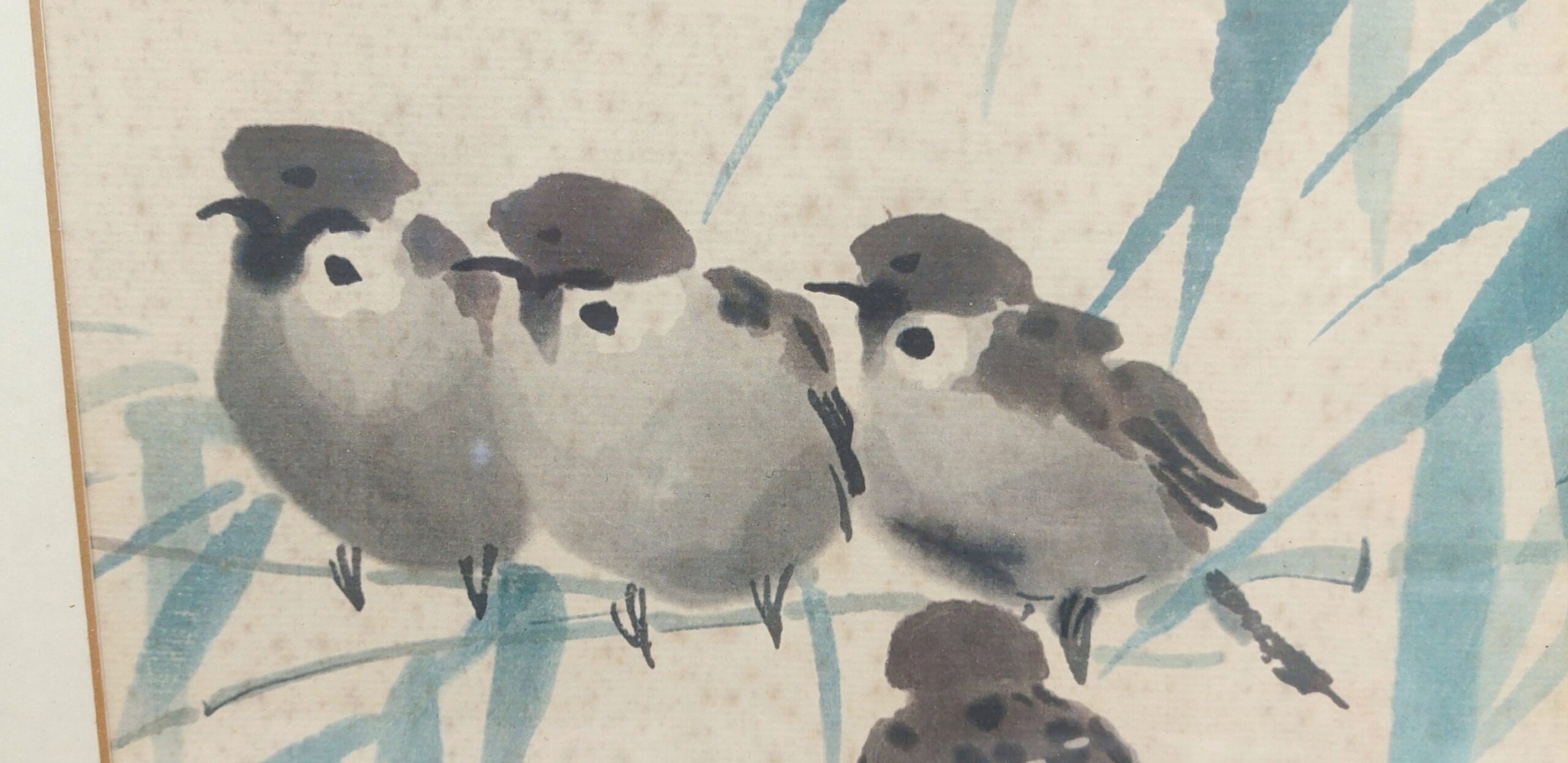 Framed 1950s Chinese Watercolour Of Songbirds - Image 6
