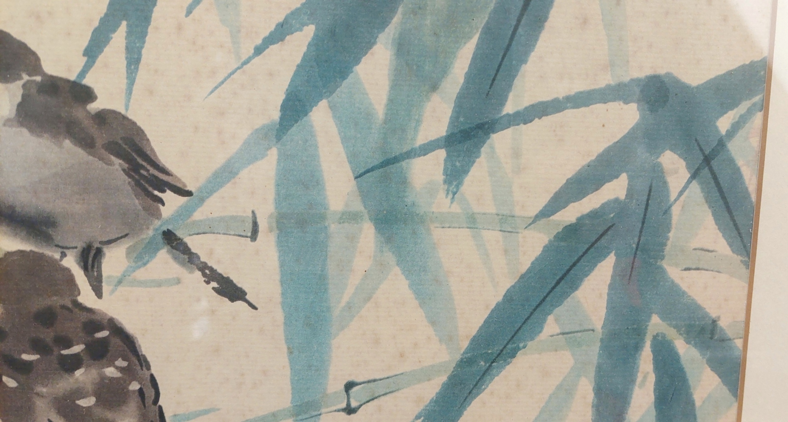 Framed 1950s Chinese Watercolour Of Songbirds - Image 3