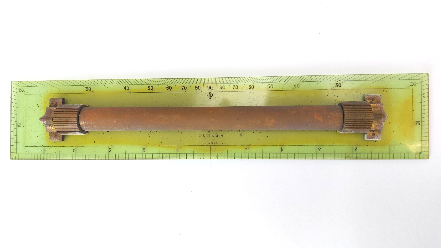British, Late 19th / Early 20th Century, Admiralty-Style Celluloid Rolling Parallel Rule / Maritime Chart Plotter by G. Lee & Son, Portsmouth, in Hardwood Case - Image 2