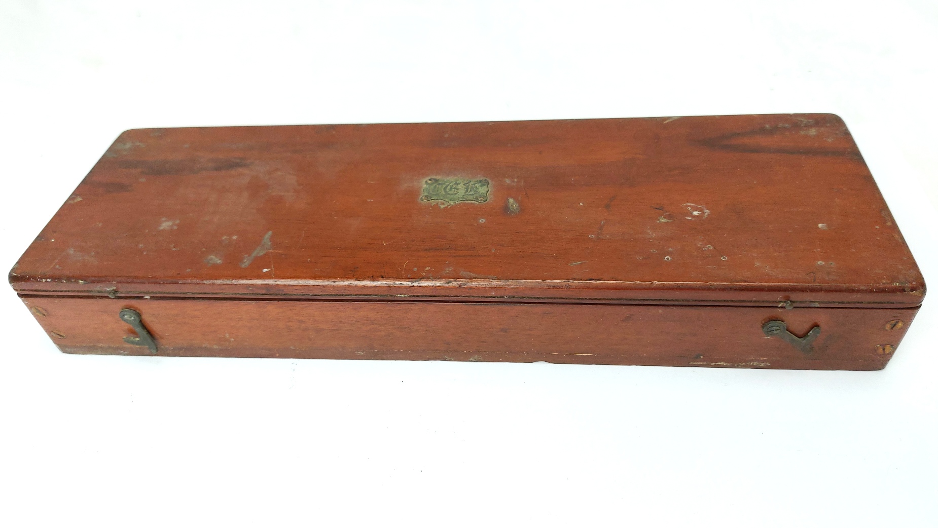 British, Late 19th / Early 20th Century, Admiralty-Style Celluloid Rolling Parallel Rule / Maritime Chart Plotter by G. Lee & Son, Portsmouth, in Hardwood Case - Image 9